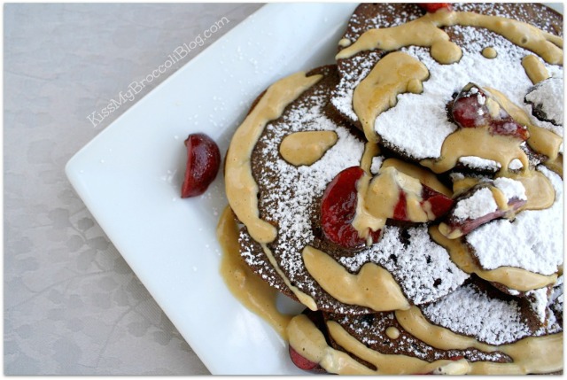 Brownie Batter Pancakes with Cherries 5