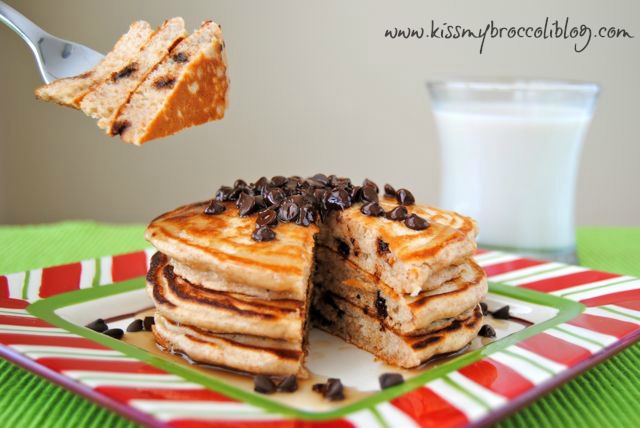 Chocolate Chip Cookie Protein Pancakes 4