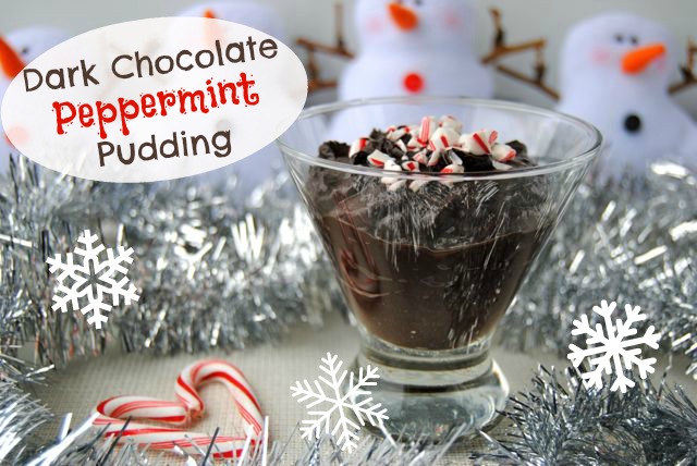 Dark Chocolate Peppermint Pudding - TITLE