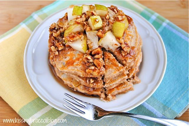 Ginger Pear Pancakes with Maple Pecan Syrup - 10
