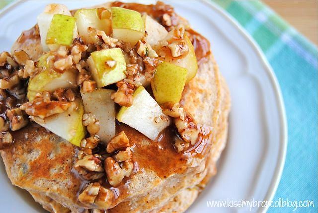 Ginger Pear Pancakes with Maple Pecan Syrup - 5