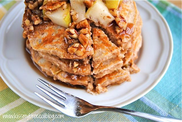 Ginger Pear Pancakes with Maple Pecan Syrup - 9