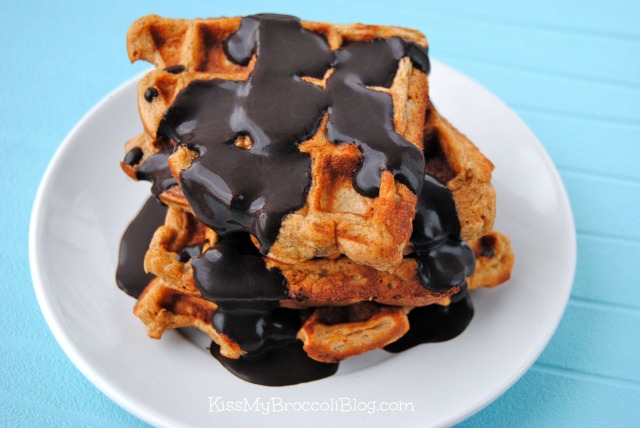 The Elvis Waffle with Chocolate Sauce