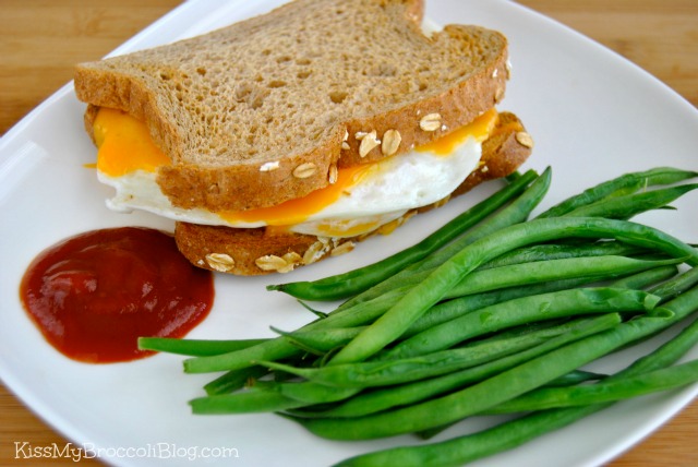 Egg & Cheese Sandwich & Green Beans