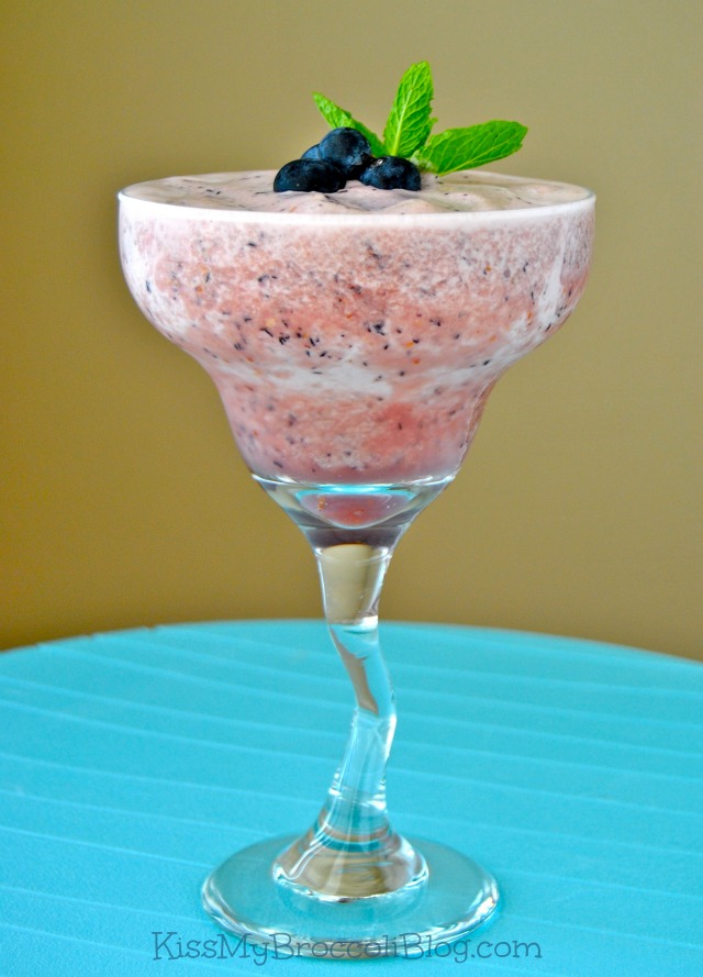 Blueberry Watermelon Mint Smoothie.