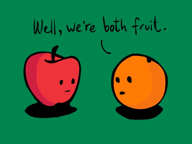 Apples & Oranges Comparison