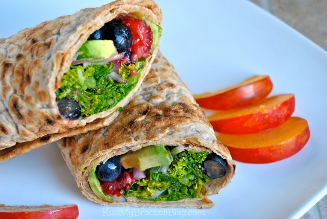 Berry Kale & Avocado Wrap with Pluots