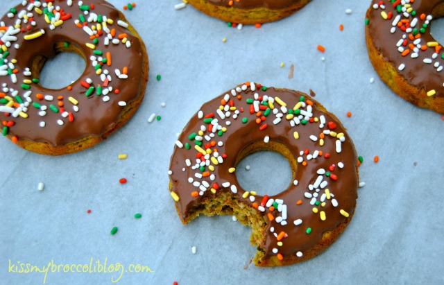 Chocolate Glazed Kabocha Donuts - The PERFECT treat for Fall  www.kissmybroccoliblog.com