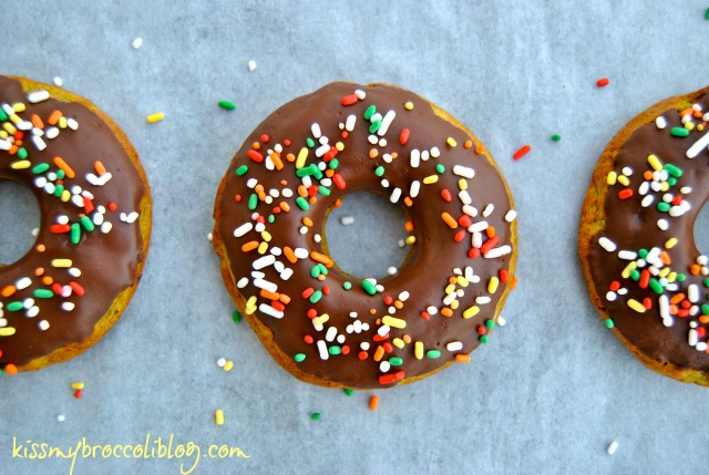 Chocolate Glazed Kabocha Donuts - The PERFECT treat for fall!  www.kissmybroccoliblog.com