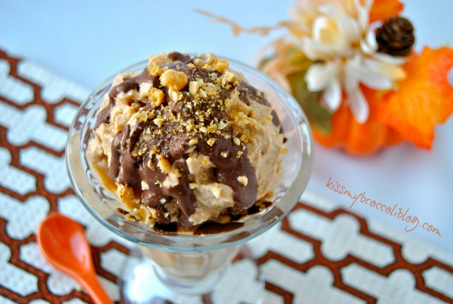 Pumpkin Protein Ice Cream - Any time is ice cream time when it comes to the protein-packed snack! www.kissmybroccoliblog.com