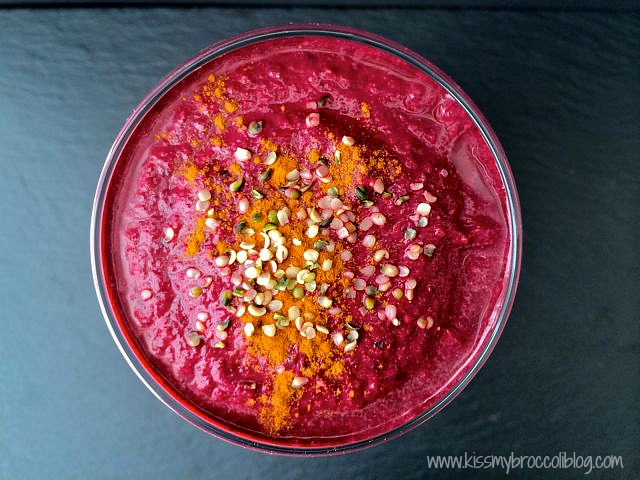 VEGAN Beautifying Beet Smoothie - A silky smooth treat filled with ingredients that are not only satisfying but will leave you feeling beautiful from the inside out! Get the recipe at www.kissmybroccoliblog.com!.jpg