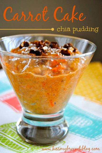 Carrot Cake Chia Pudding - A springtime treat that will have you hopping to the kitchen to make! www.kissmybroccoliblog.com.jpg