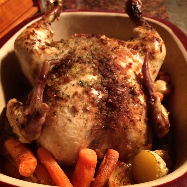 Roasted Chicken with Potatoes & Carrots