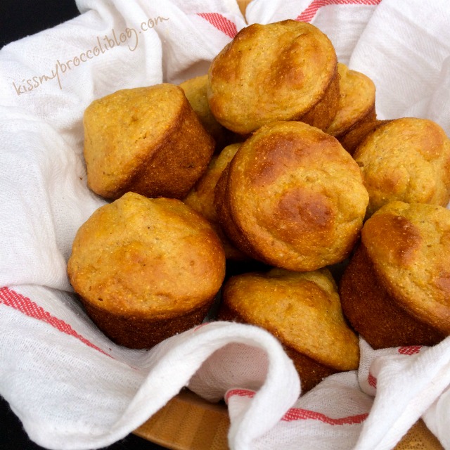 My Favorite Cornbread Muffins via www.kissmybroccoliblog.com - Moist and delicious, these healthy cornbread muffins make the perfect side to just about any meal!